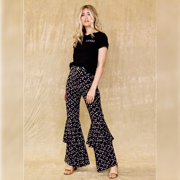 lenni Pants - New Lenni the Label High Rise Star Bell Bottoms